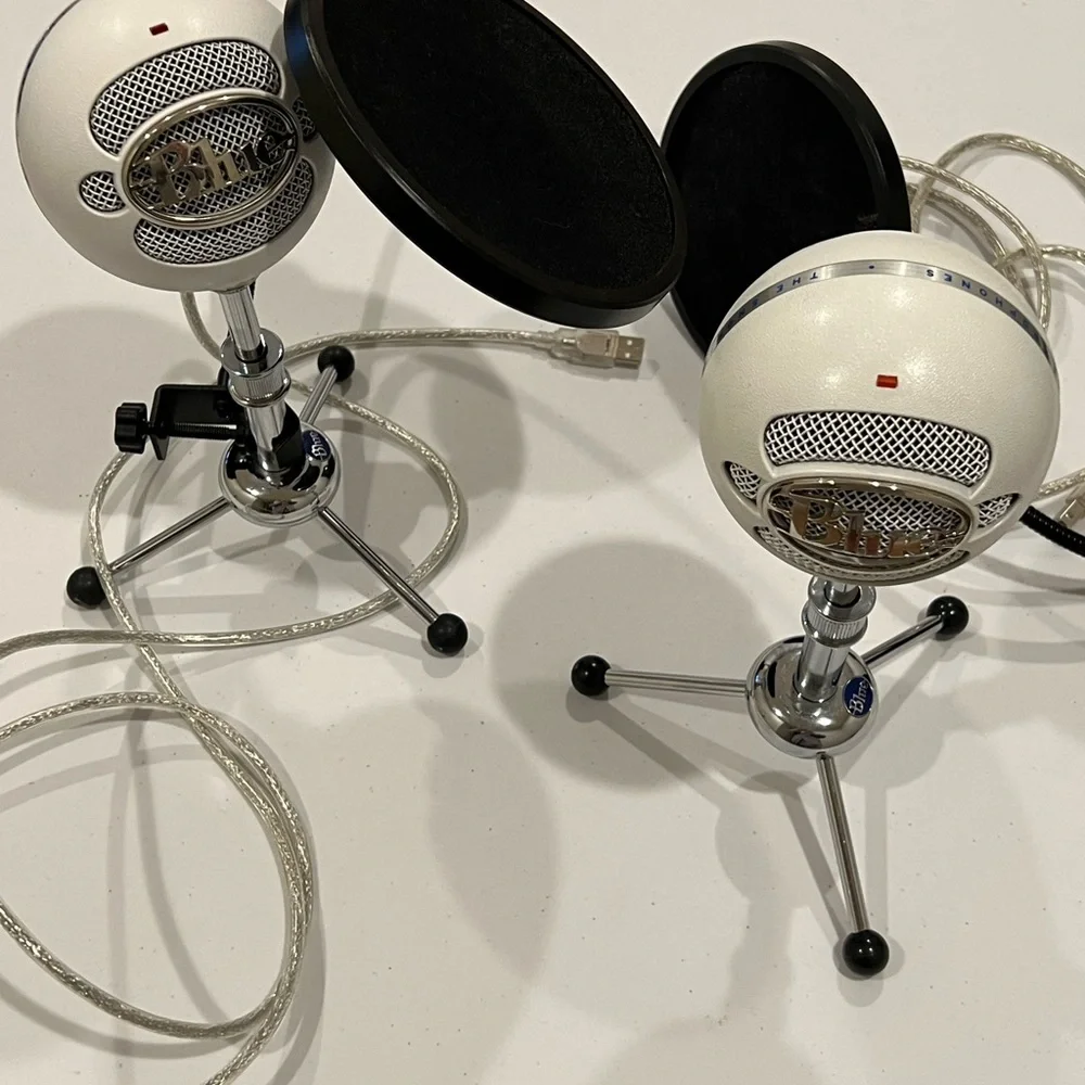 Blue Snowball Microphone & Pop Guard